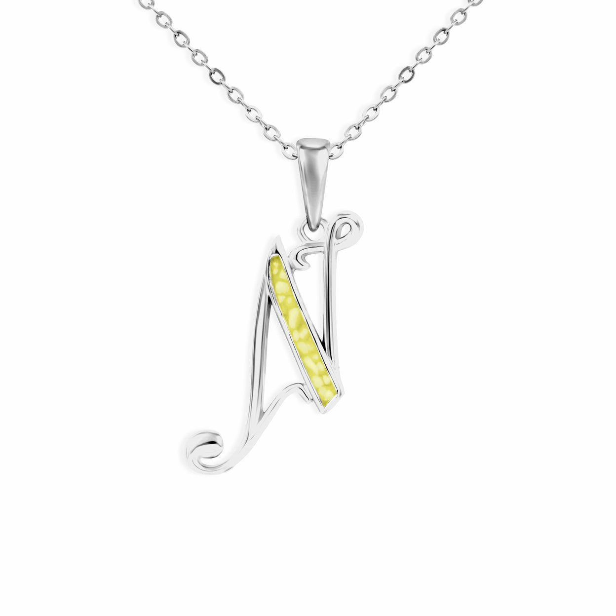 Load image into Gallery viewer, EverWith Alphabet Memorial Ashes Pendant - Letter N