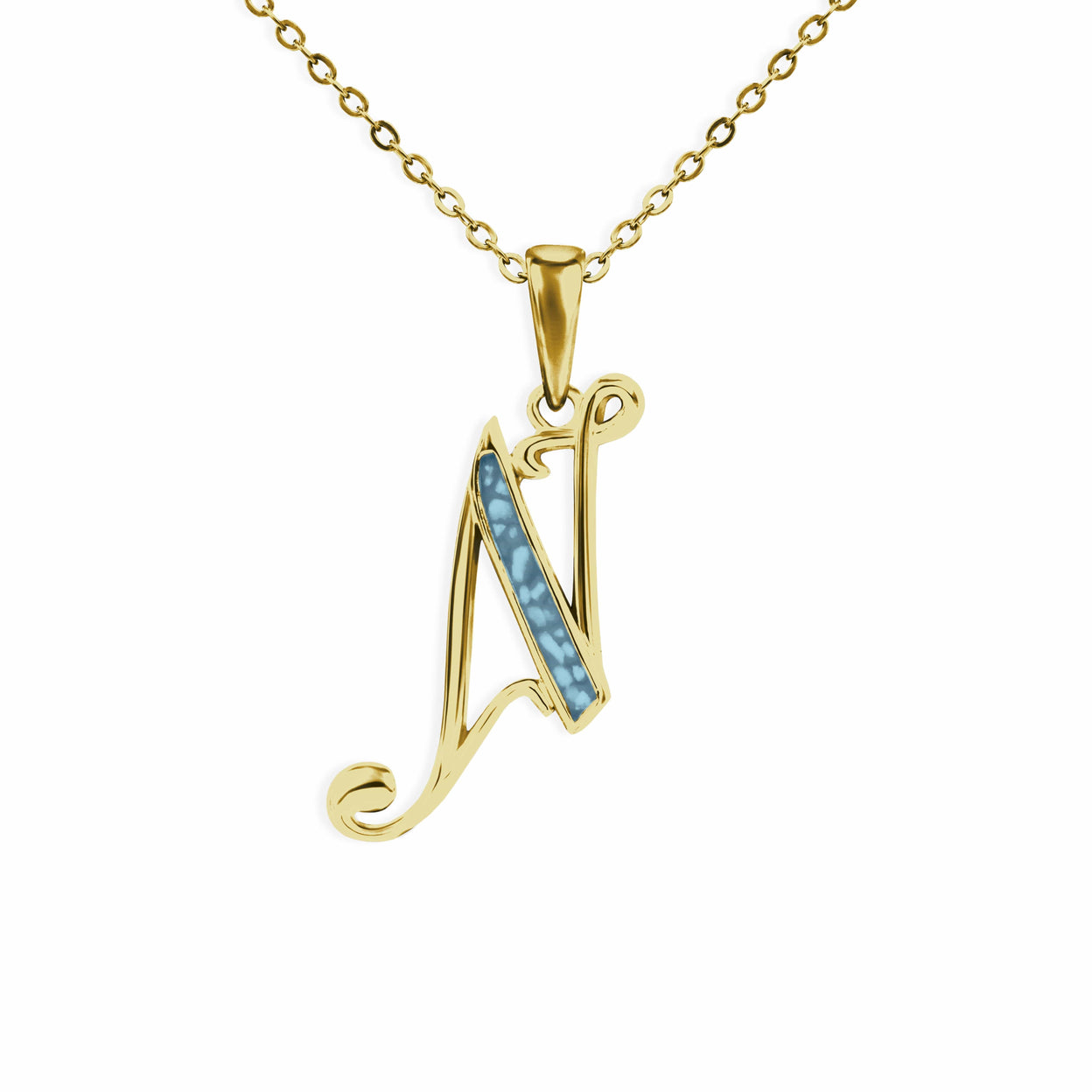 Load image into Gallery viewer, EverWith Alphabet Memorial Ashes Pendant - Letter N