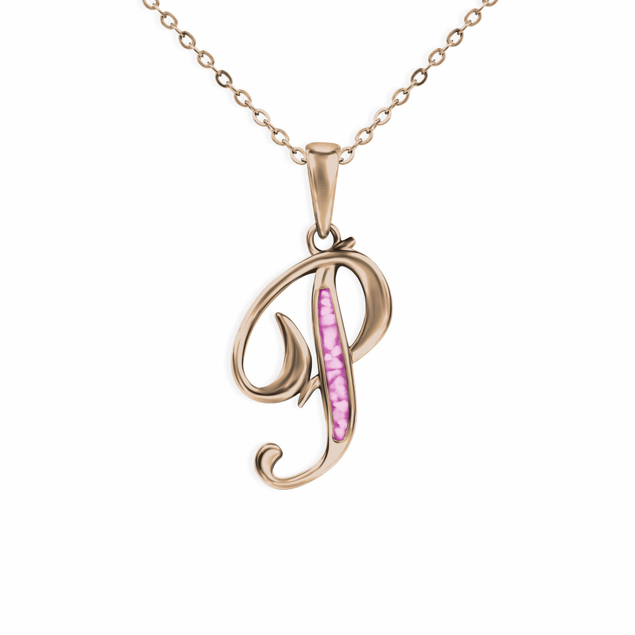 Load image into Gallery viewer, EverWith Alphabet Memorial Ashes Pendant - Letter P