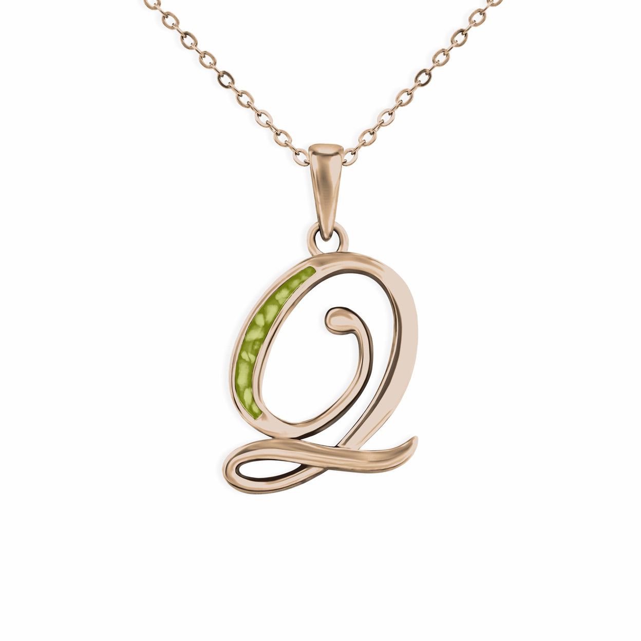 Load image into Gallery viewer, EverWith Alphabet Memorial Ashes Pendant - Letter Q