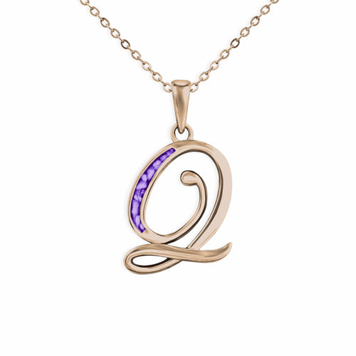 EverWith Alphabet Memorial Ashes Pendant - Letter Q