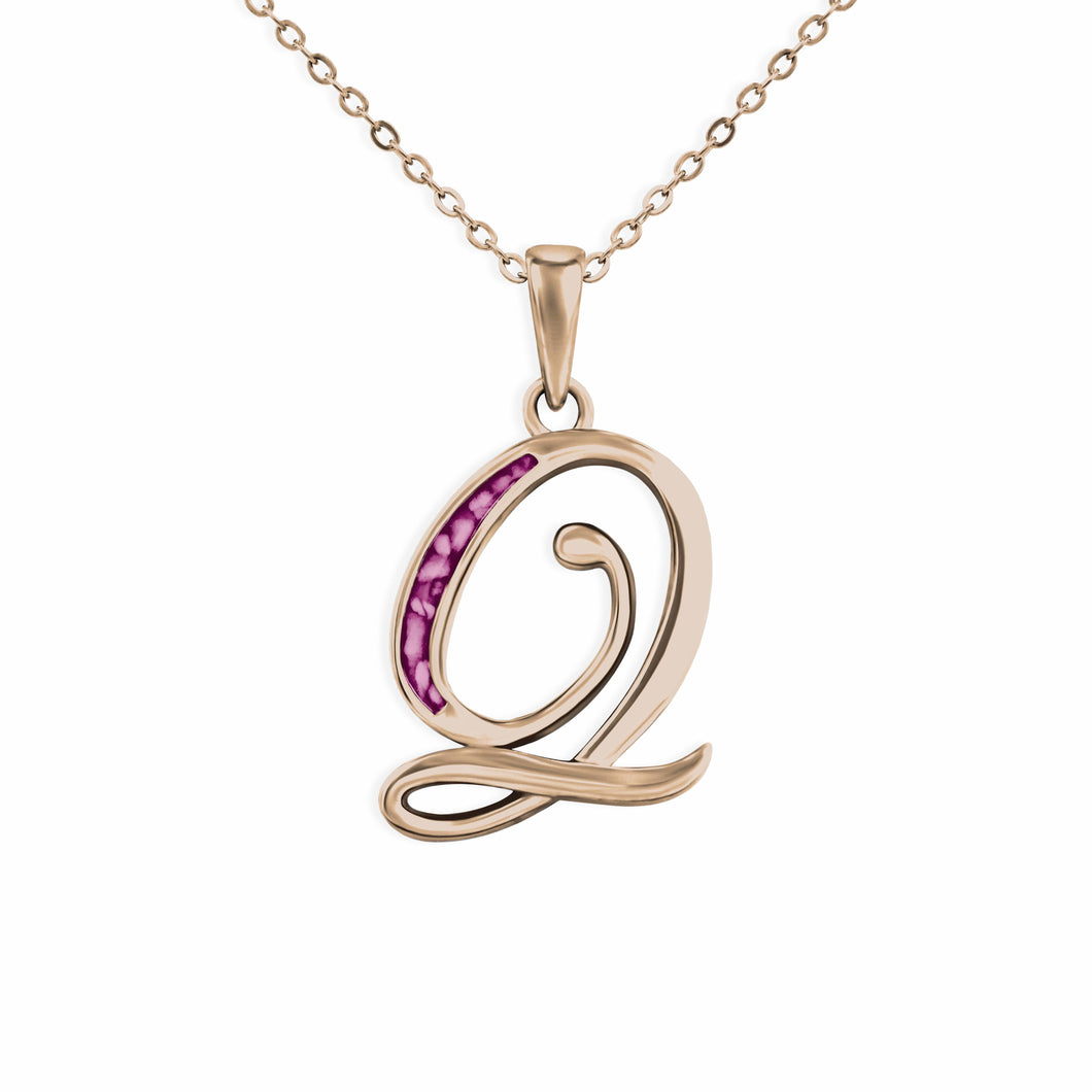 EverWith Alphabet Memorial Ashes Pendant - Letter Q