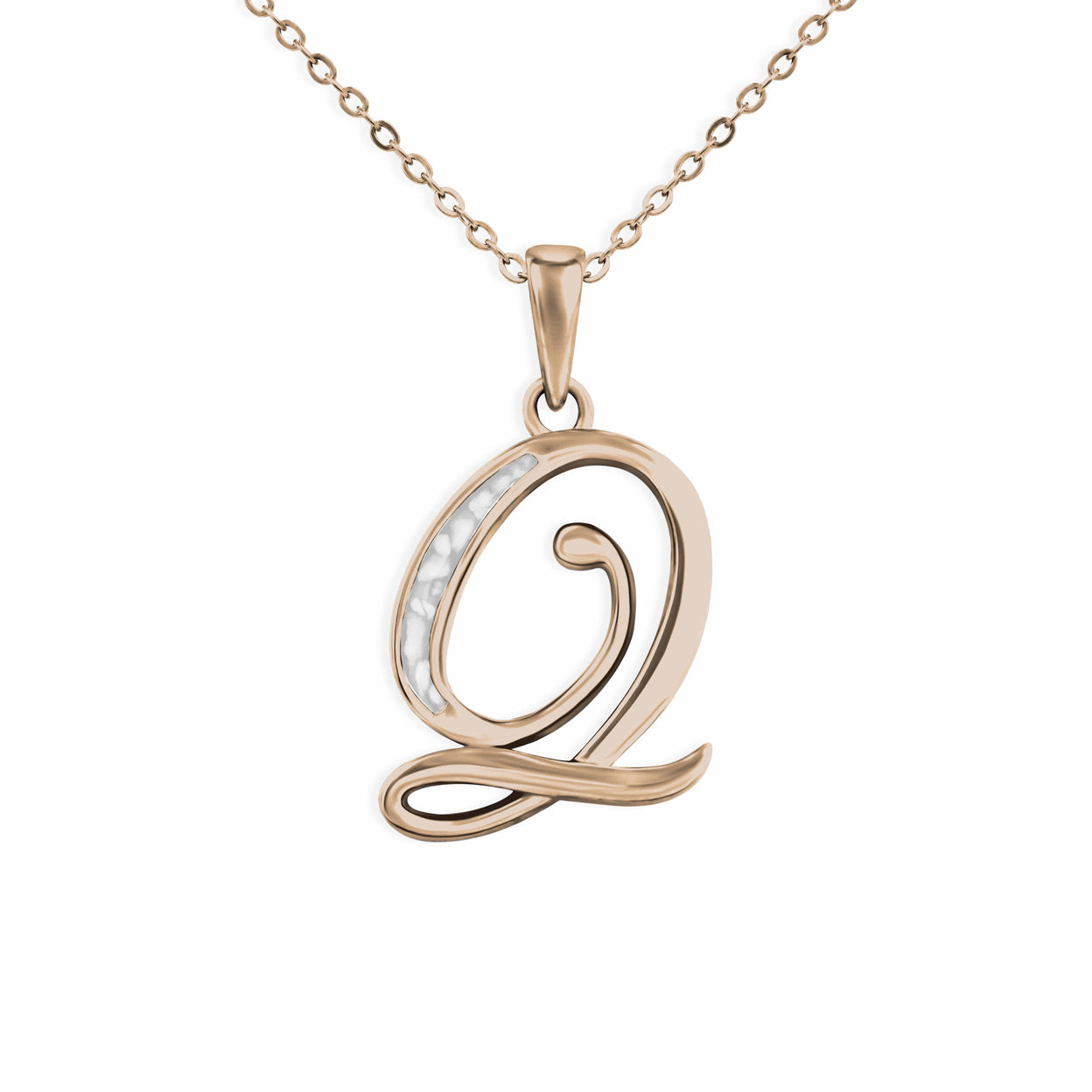 Load image into Gallery viewer, EverWith Alphabet Memorial Ashes Pendant - Letter Q