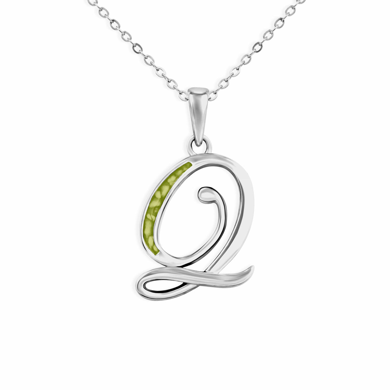 Load image into Gallery viewer, EverWith Alphabet Memorial Ashes Pendant - Letter Q