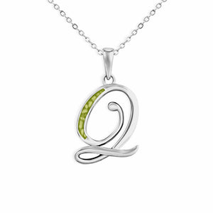 EverWith Alphabet Memorial Ashes Pendant - Letter Q