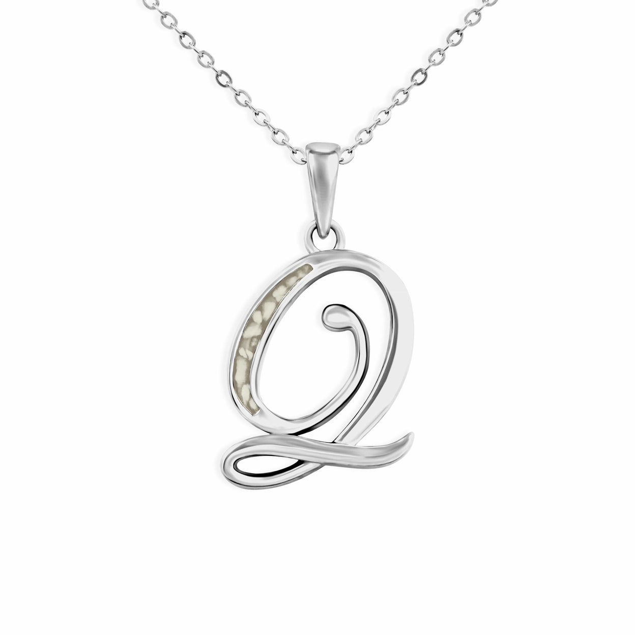 Load image into Gallery viewer, EverWith Alphabet Memorial Ashes Pendant - Letter Q