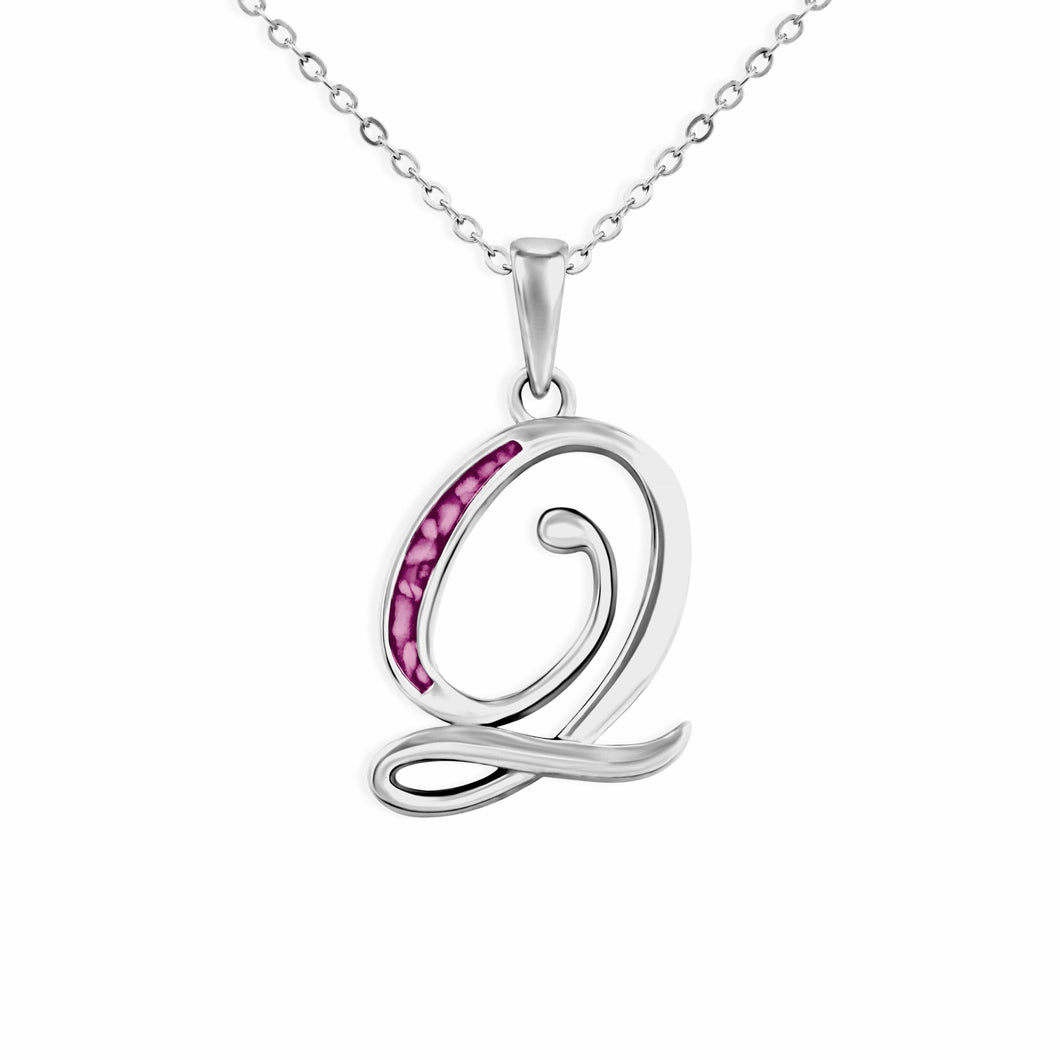 EverWith Alphabet Memorial Ashes Pendant - Letter Q