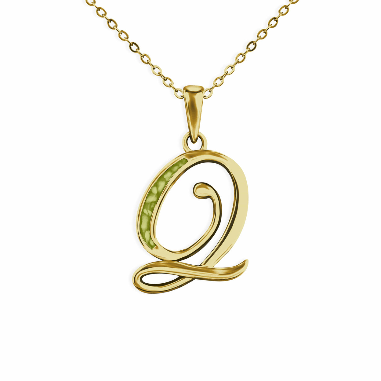 Load image into Gallery viewer, EverWith Alphabet Memorial Ashes Pendant - Letter Q