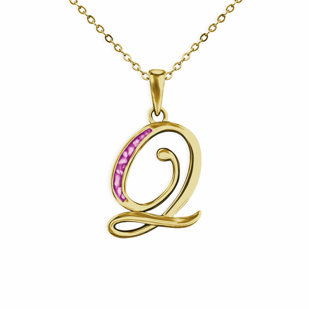 EverWith Alphabet Memorial Ashes Pendant - Letter Q