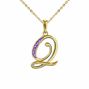 EverWith Alphabet Memorial Ashes Pendant - Letter Q