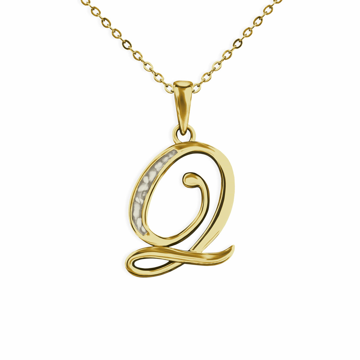 Load image into Gallery viewer, EverWith Alphabet Memorial Ashes Pendant - Letter Q