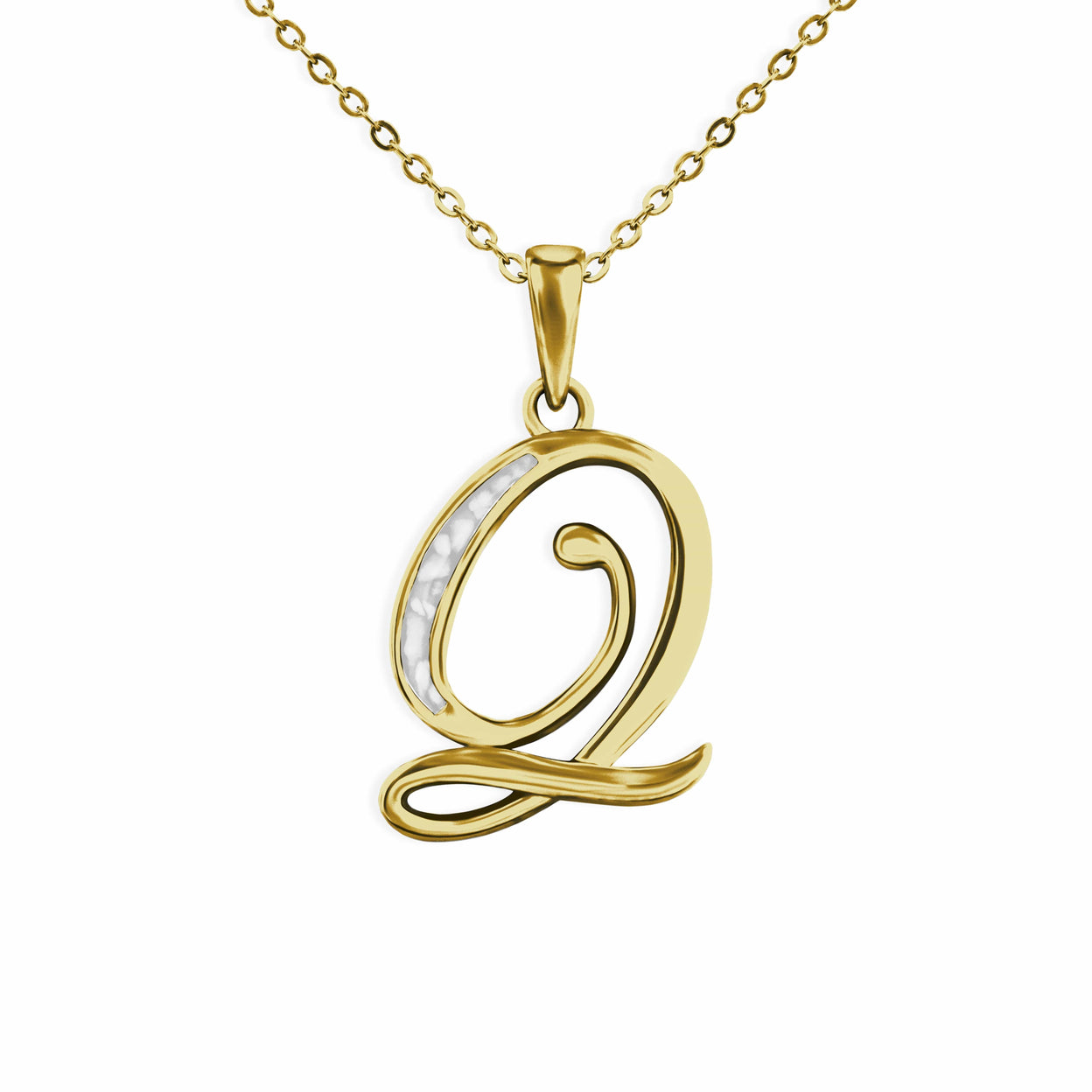 Load image into Gallery viewer, EverWith Alphabet Memorial Ashes Pendant - Letter Q