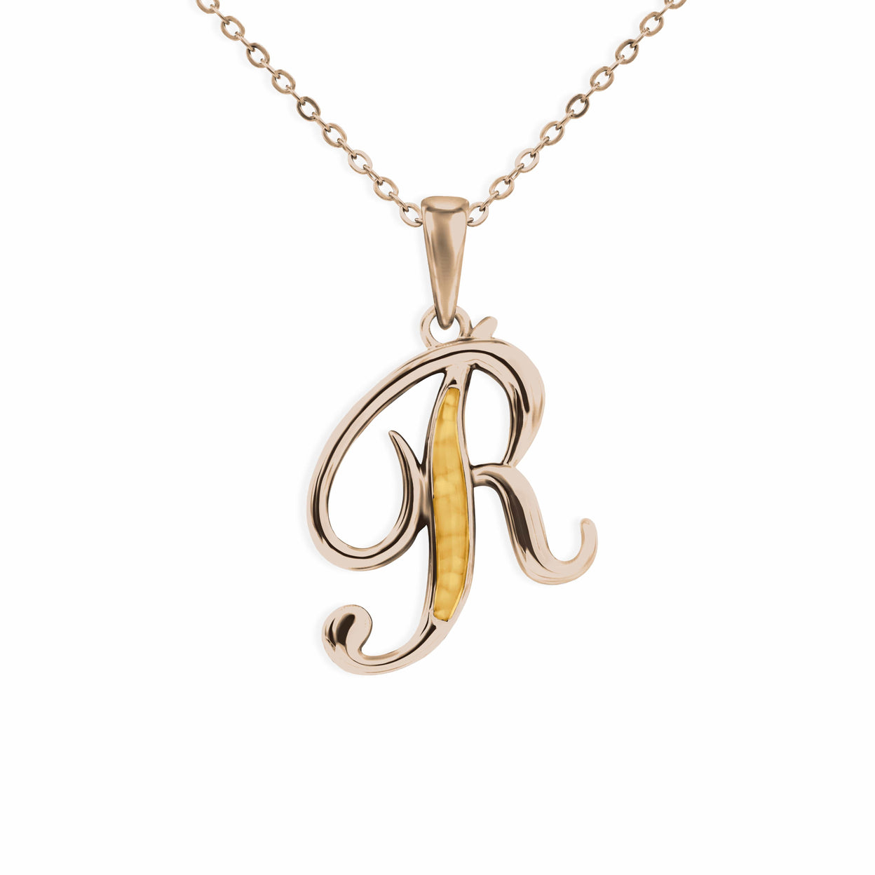 Load image into Gallery viewer, EverWith Alphabet Memorial Ashes Pendant - Letter R