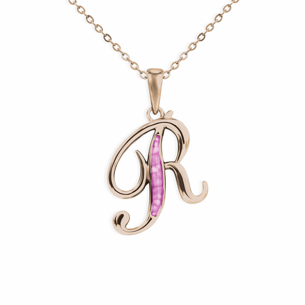 Load image into Gallery viewer, EverWith Alphabet Memorial Ashes Pendant - Letter R