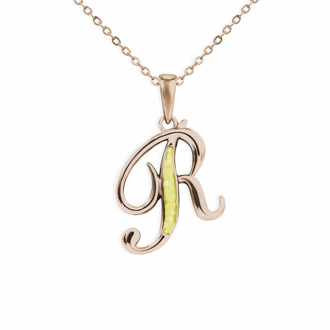 EverWith Alphabet Memorial Ashes Pendant - Letter R