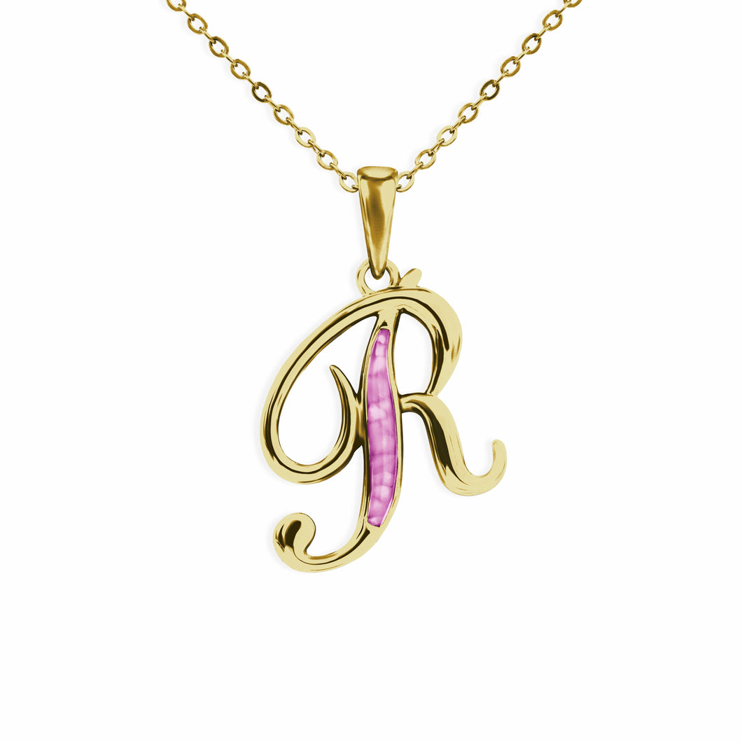 EverWith Alphabet Memorial Ashes Pendant - Letter R