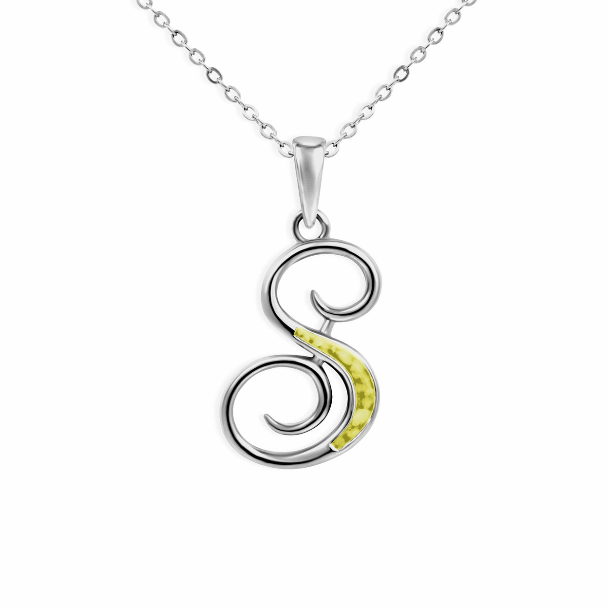 Load image into Gallery viewer, EverWith Alphabet Memorial Ashes Pendant - Letter S