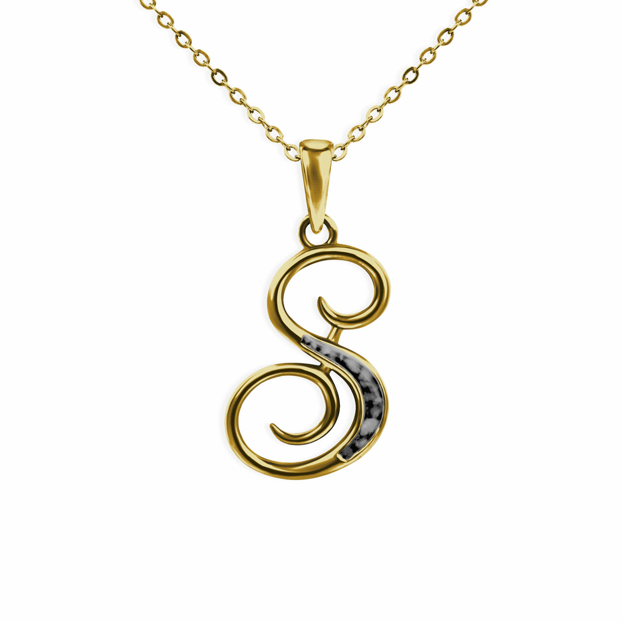 Load image into Gallery viewer, EverWith Alphabet Memorial Ashes Pendant - Letter S