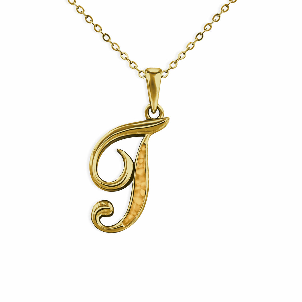 EverWith Alphabet Memorial Ashes Pendant - Letter T