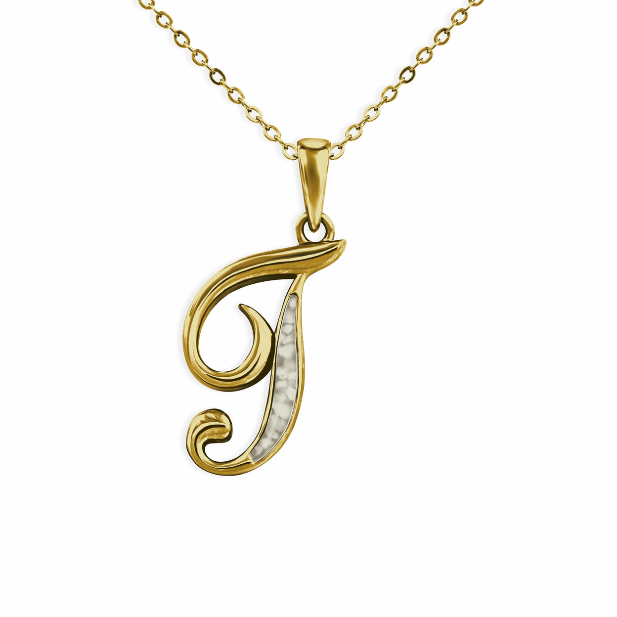 Load image into Gallery viewer, EverWith Alphabet Memorial Ashes Pendant - Letter T