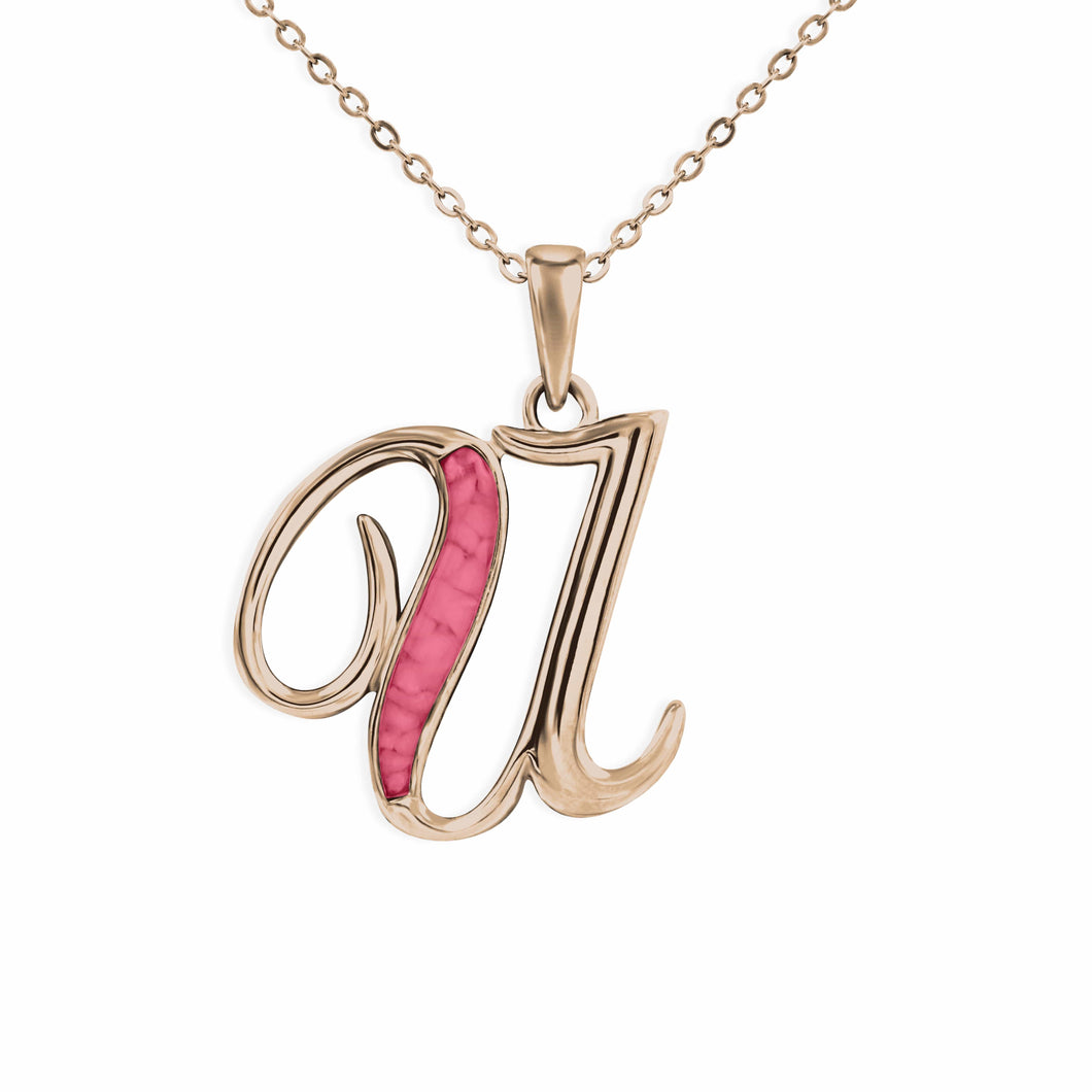 EverWith Alphabet Memorial Ashes Pendant - Letter U