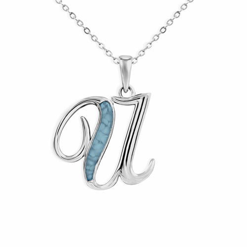 EverWith Alphabet Memorial Ashes Pendant - Letter U