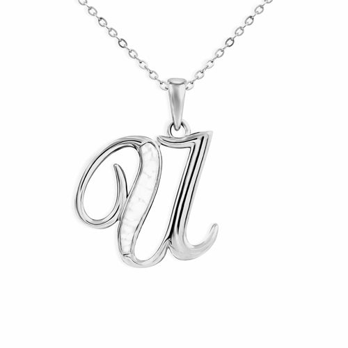 EverWith Alphabet Memorial Ashes Pendant - Letter U