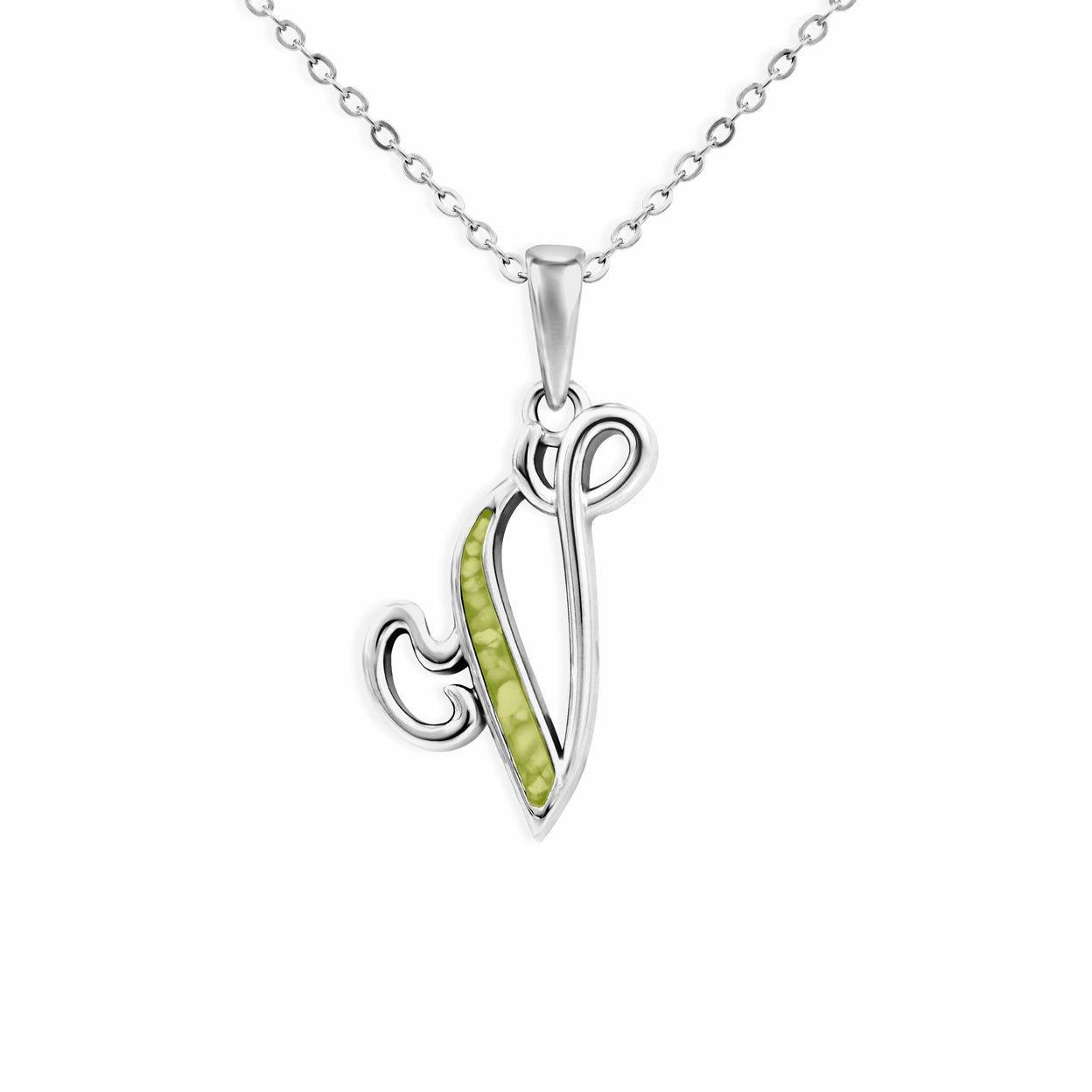 Load image into Gallery viewer, EverWith Alphabet Memorial Ashes Pendant - Letter V