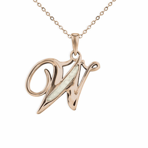 EverWith Alphabet Memorial Ashes Pendant - Letter W