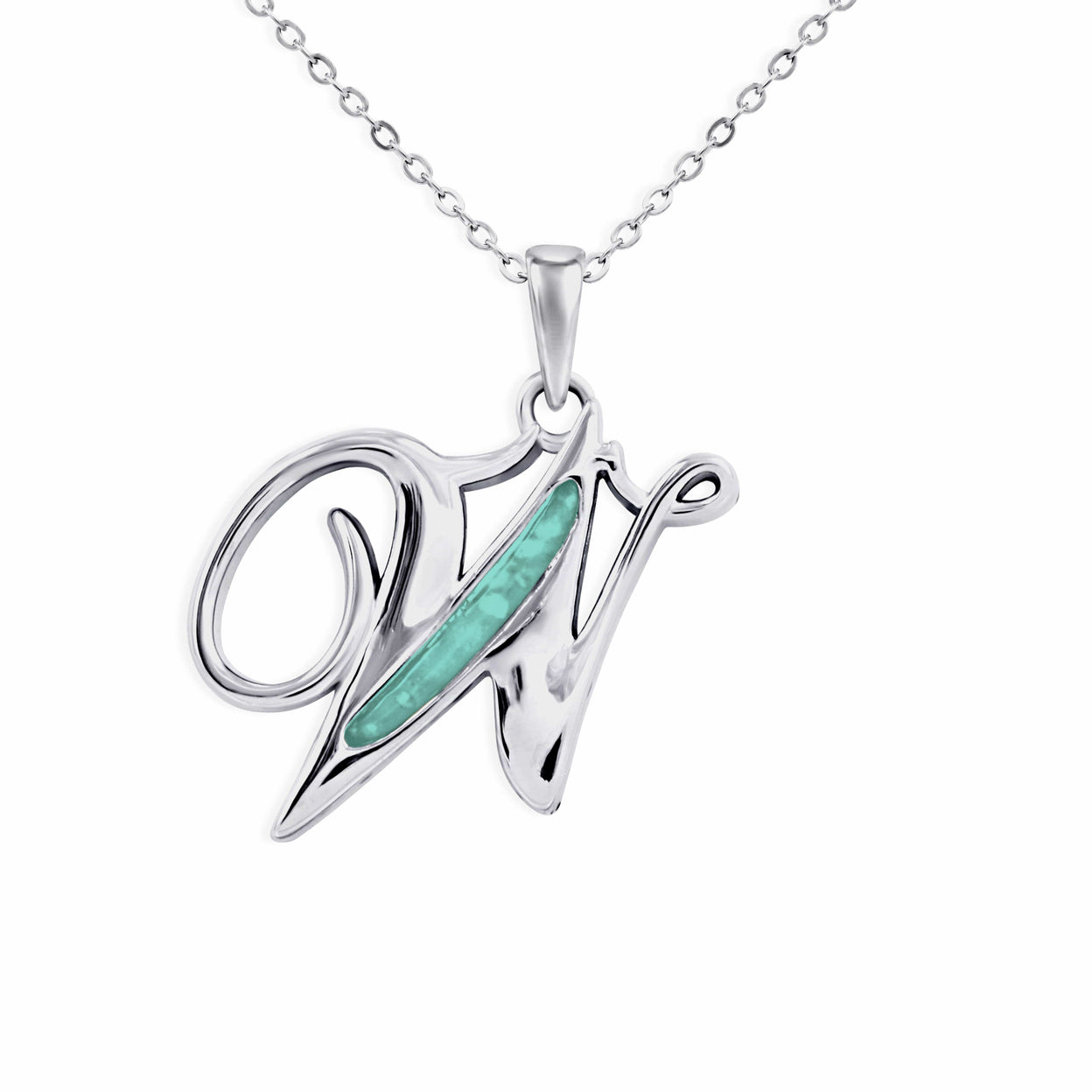 Load image into Gallery viewer, EverWith Alphabet Memorial Ashes Pendant - Letter W