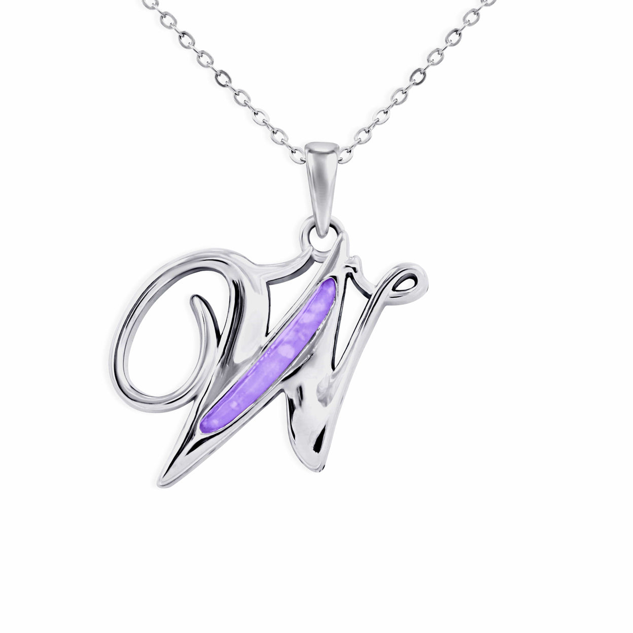 Load image into Gallery viewer, EverWith Alphabet Memorial Ashes Pendant - Letter W