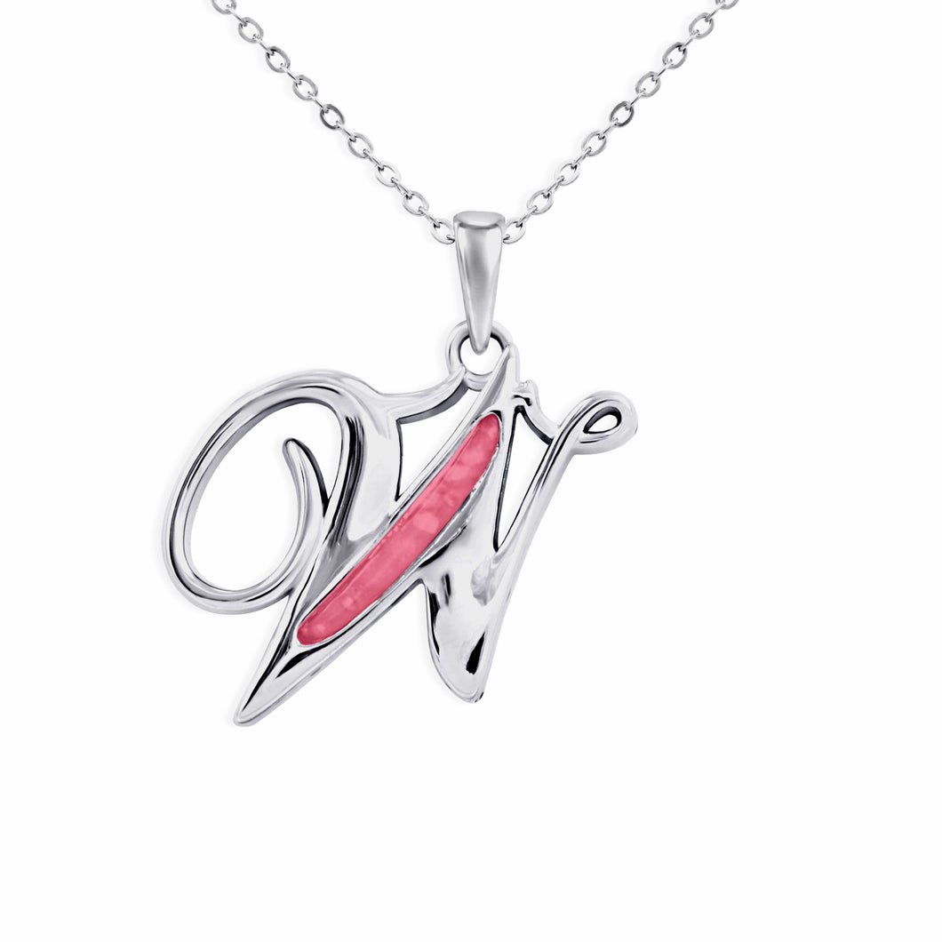 EverWith Alphabet Memorial Ashes Pendant - Letter W