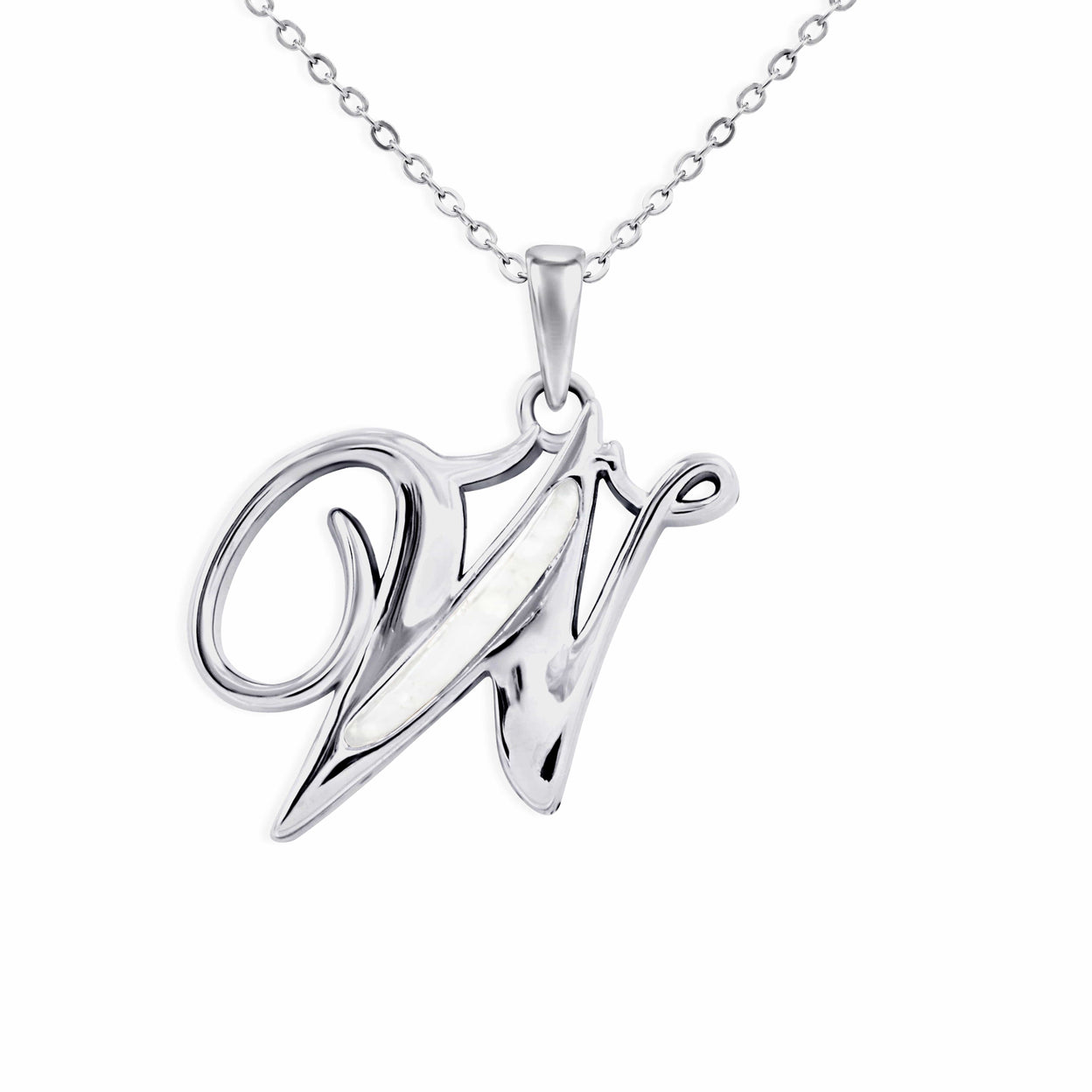 Load image into Gallery viewer, EverWith Alphabet Memorial Ashes Pendant - Letter W