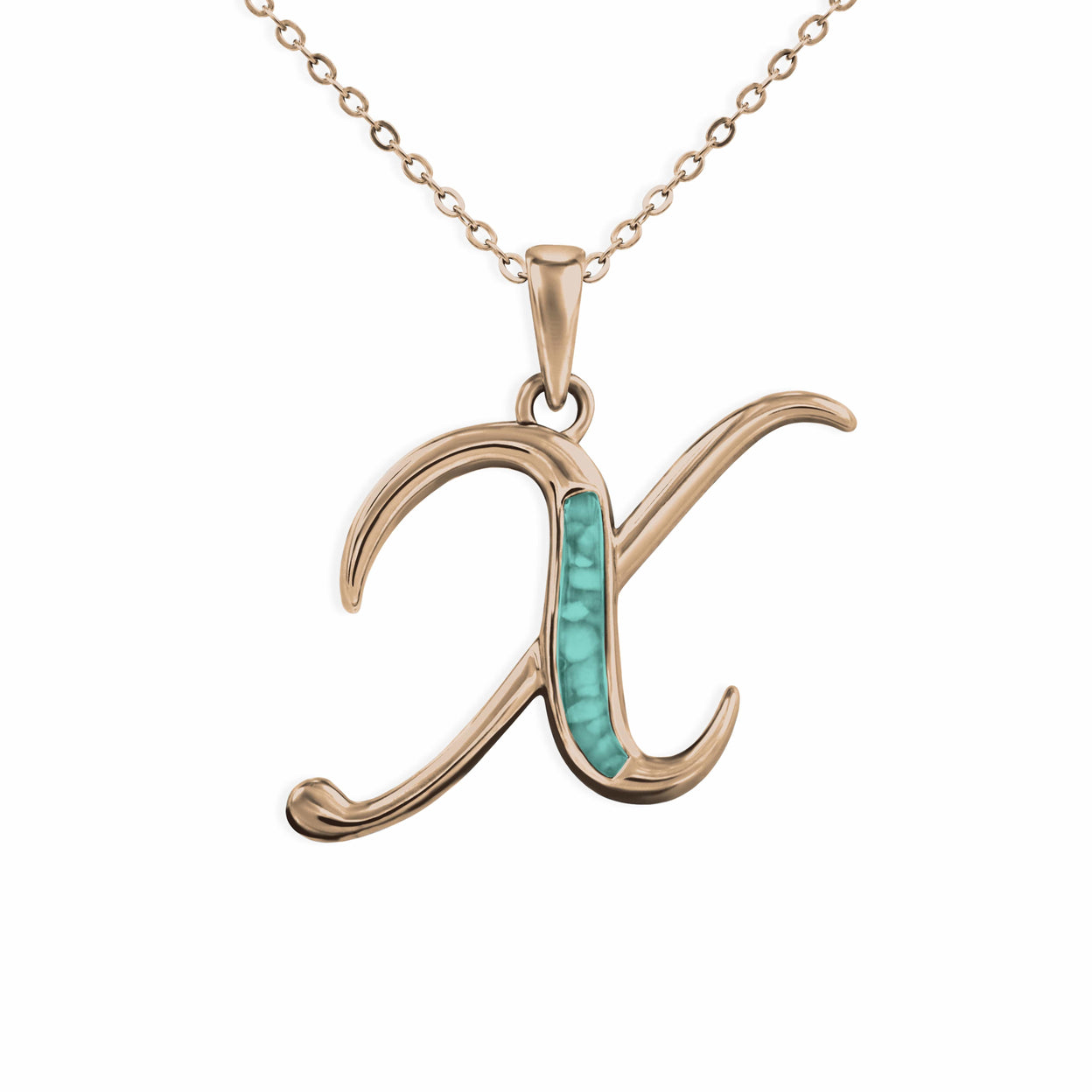 Load image into Gallery viewer, EverWith Alphabet Memorial Ashes Pendant - Letter X