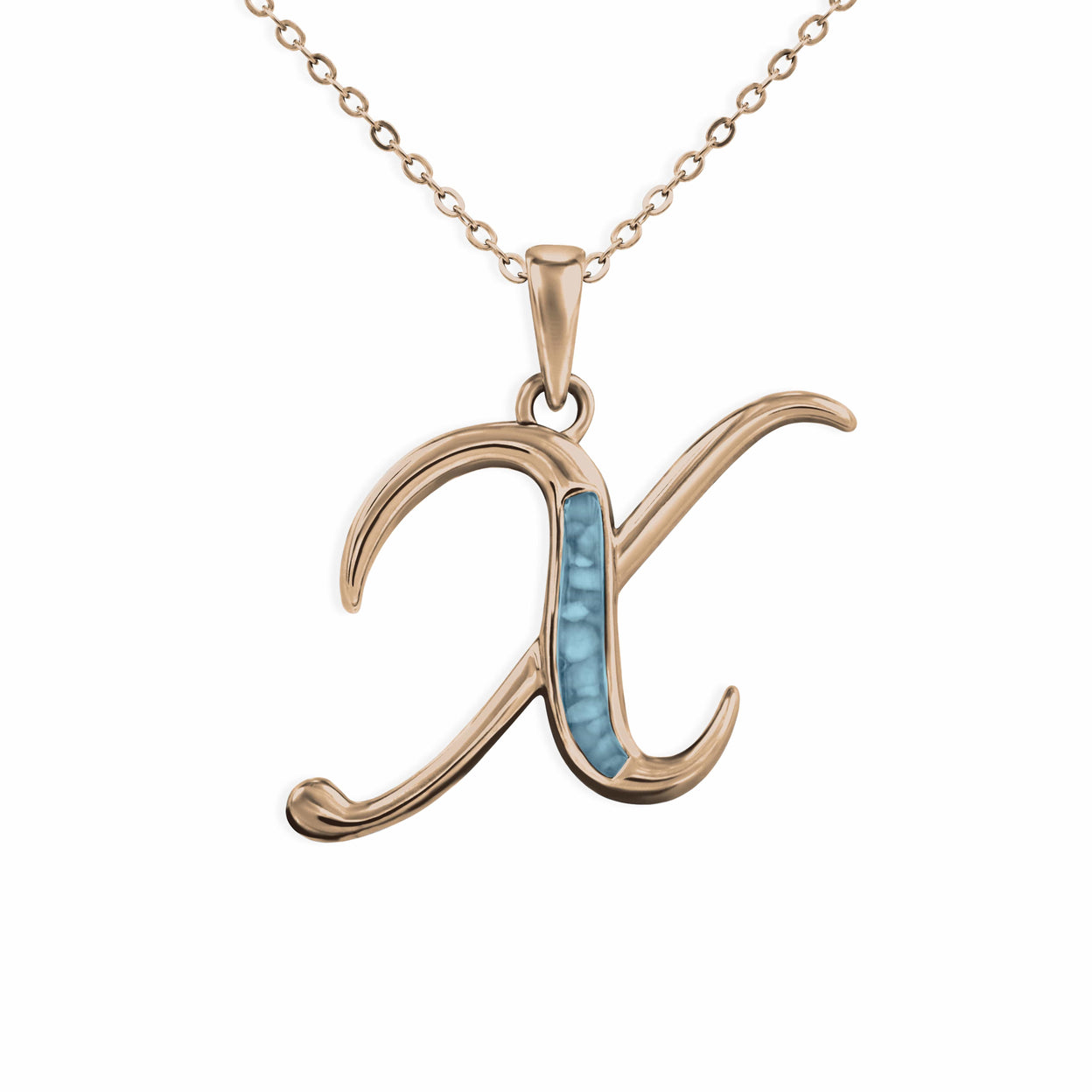 Load image into Gallery viewer, EverWith Alphabet Memorial Ashes Pendant - Letter X