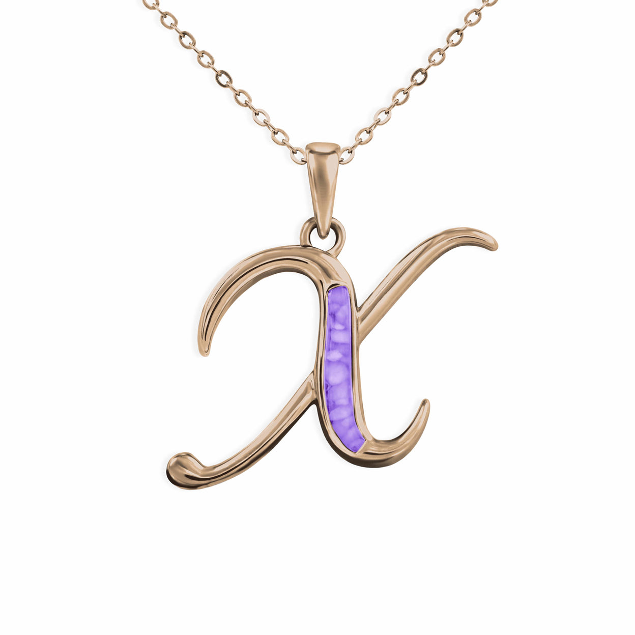 Load image into Gallery viewer, EverWith Alphabet Memorial Ashes Pendant - Letter X