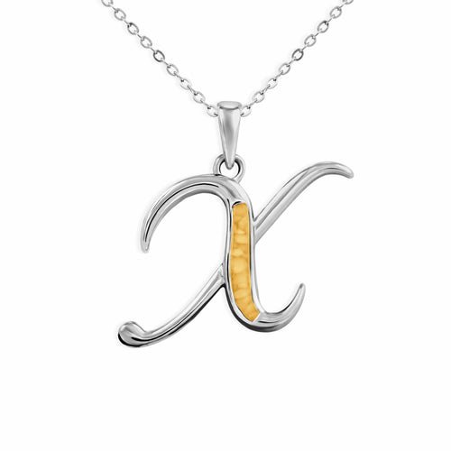 EverWith Alphabet Memorial Ashes Pendant - Letter X