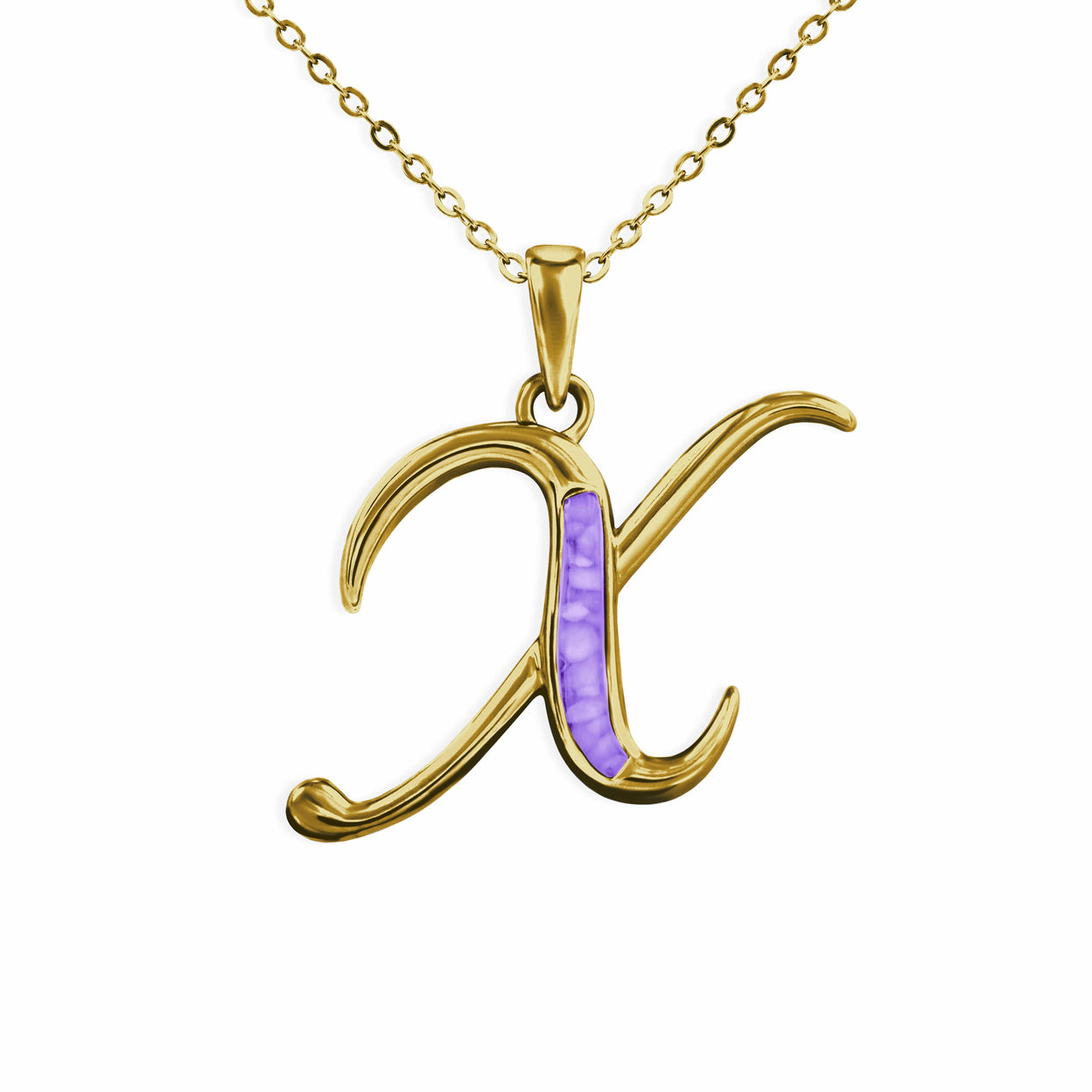 Load image into Gallery viewer, EverWith Alphabet Memorial Ashes Pendant - Letter X