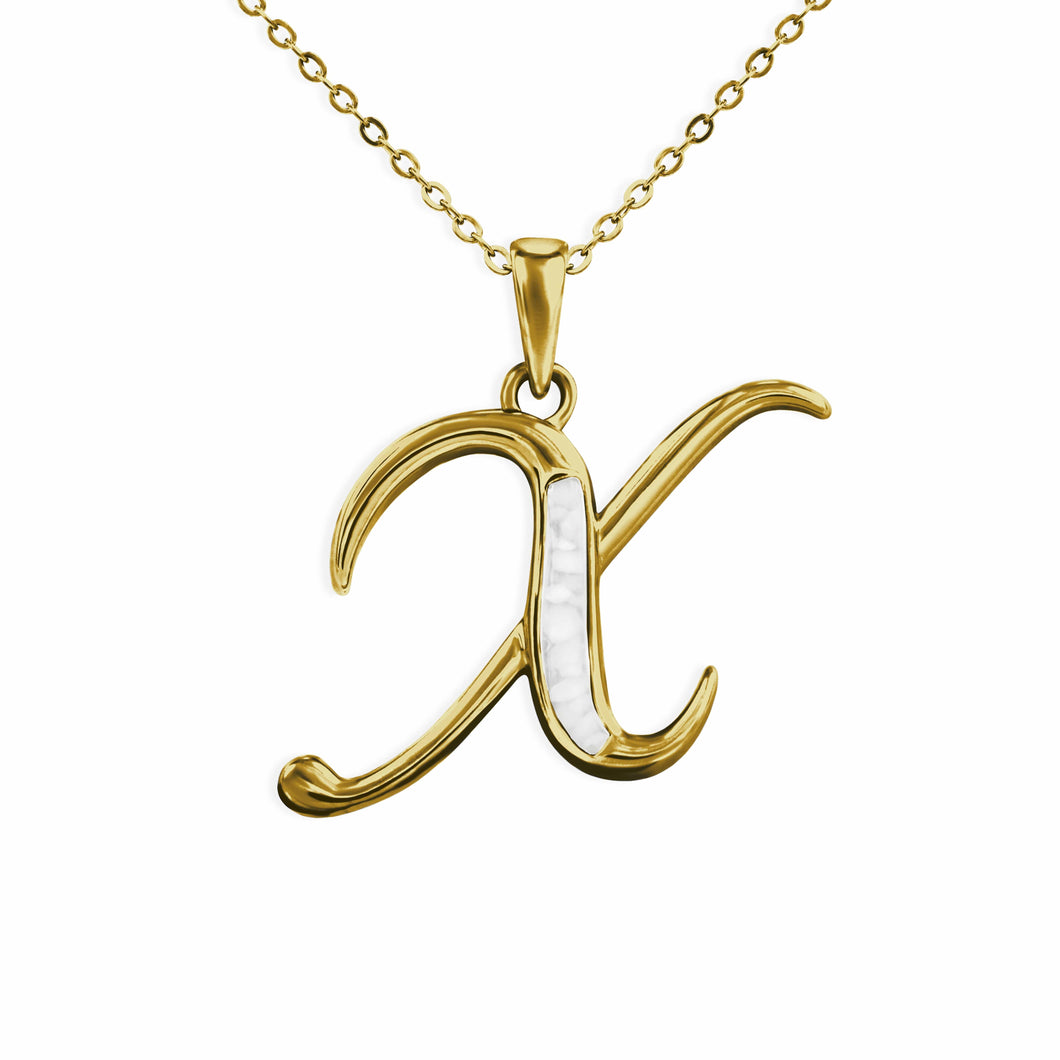 EverWith Alphabet Memorial Ashes Pendant - Letter X