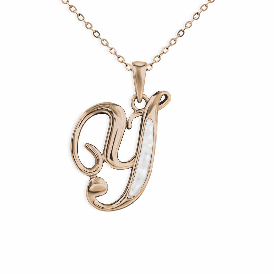 EverWith Alphabet Memorial Ashes Pendant - Letter Y