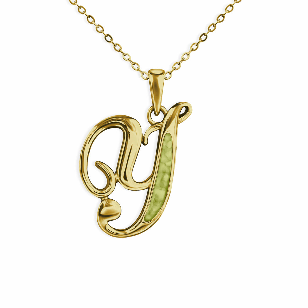 EverWith Alphabet Memorial Ashes Pendant - Letter Y