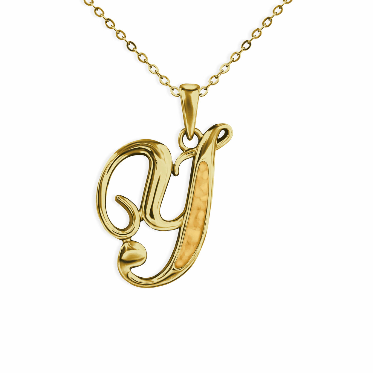 Load image into Gallery viewer, EverWith Alphabet Memorial Ashes Pendant - Letter Y