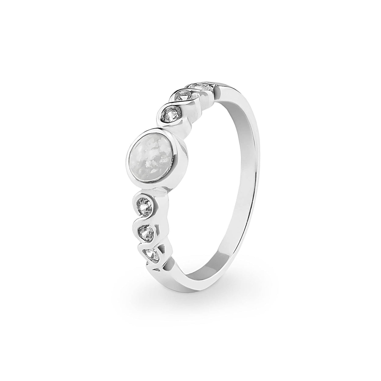 Load image into Gallery viewer, EverWith Ladies True Memorial Ashes Ring with Fine Crystals