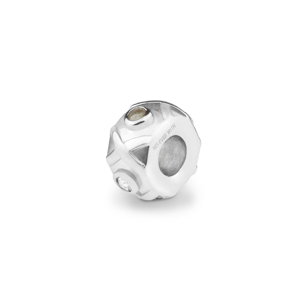 Load image into Gallery viewer, EverWith Peace Memorial Ashes Charm Bead with Fine Crystals