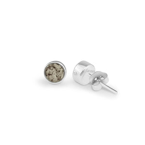 EverWith Ladies Classic Round Memorial Ashes Earrings