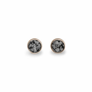 EverWith Ladies Classic Round Memorial Ashes Earrings