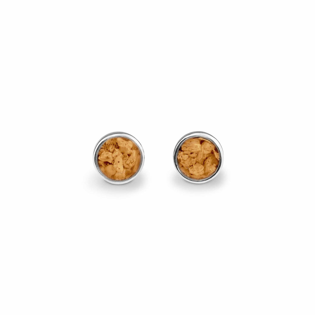 EverWith Ladies Classic Round Memorial Ashes Earrings