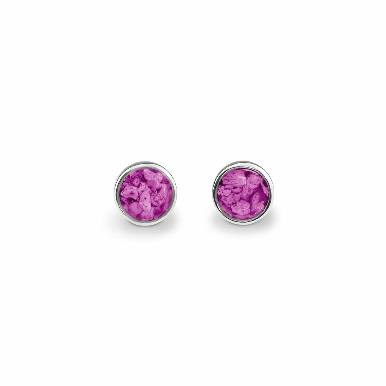 Load image into Gallery viewer, EverWith Ladies Classic Round Memorial Ashes Earrings