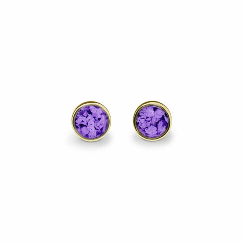 EverWith Ladies Classic Round Memorial Ashes Earrings