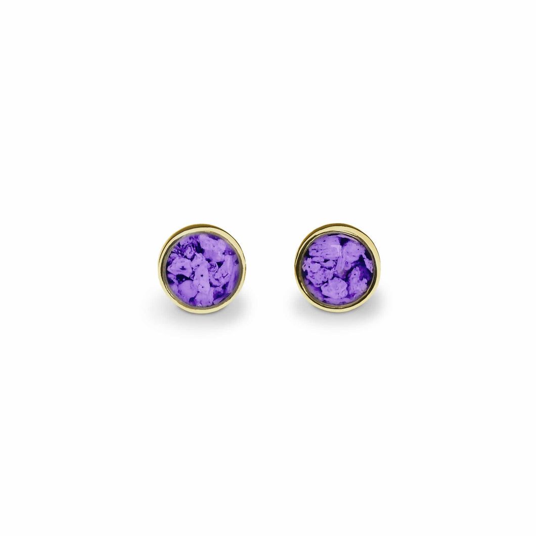 EverWith Ladies Classic Round Memorial Ashes Earrings